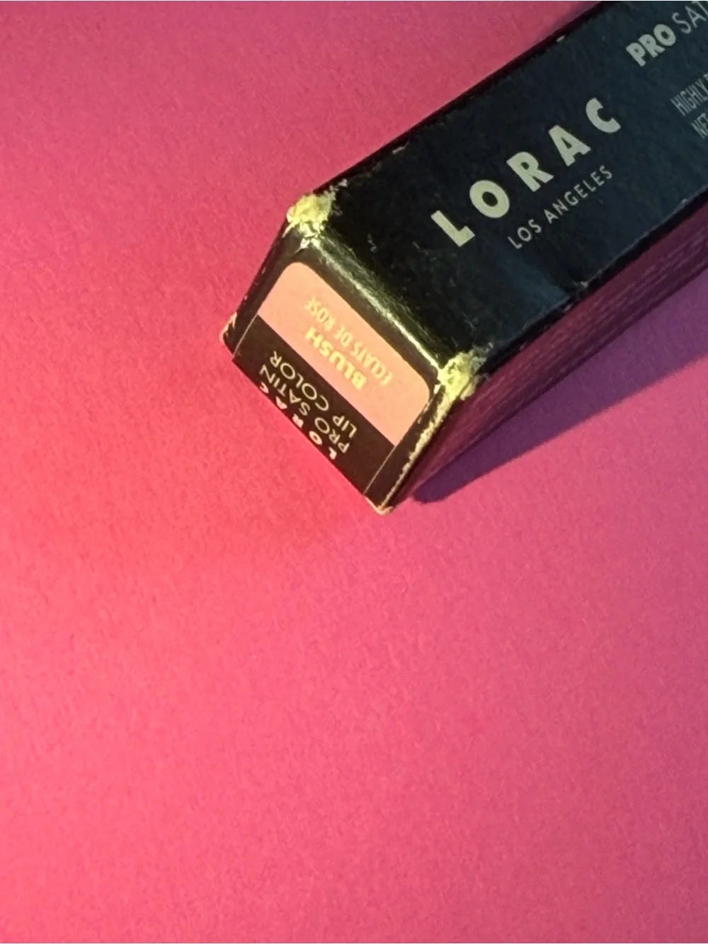 Lorac Los Angeles Pro Satin Highly Pigmented Retractable Lip Color NIB BLUSH